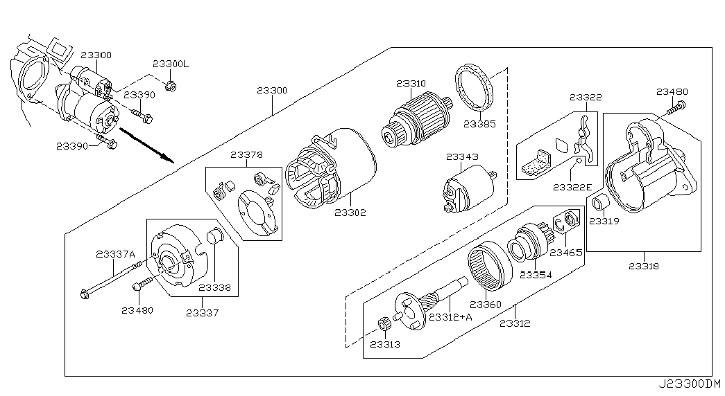 NISSAN 23322-5C011 - Ieslēgšanas svira, Starteris ps1.lv