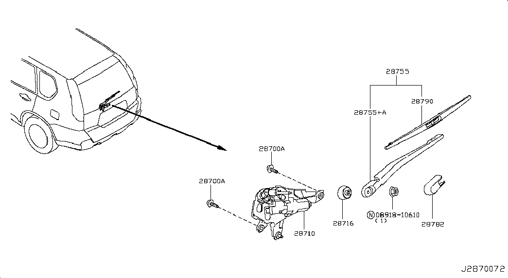 NISSAN 28790-JG00A - Stikla tīrītāja slotiņa ps1.lv