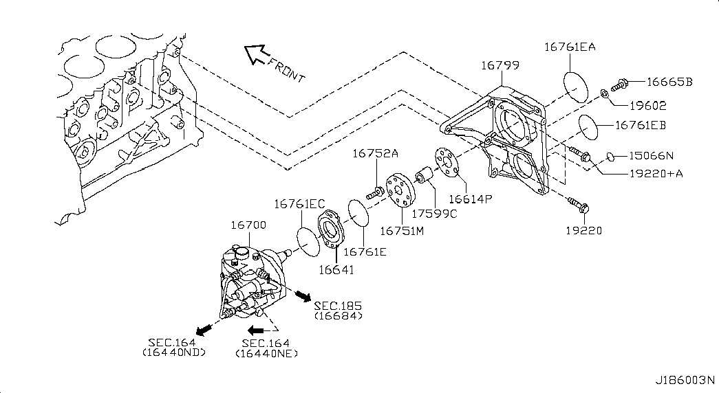 NISSAN 13510AW400 - Vārpstas blīvgredzens, Degvielas augstspiediena sūknis ps1.lv