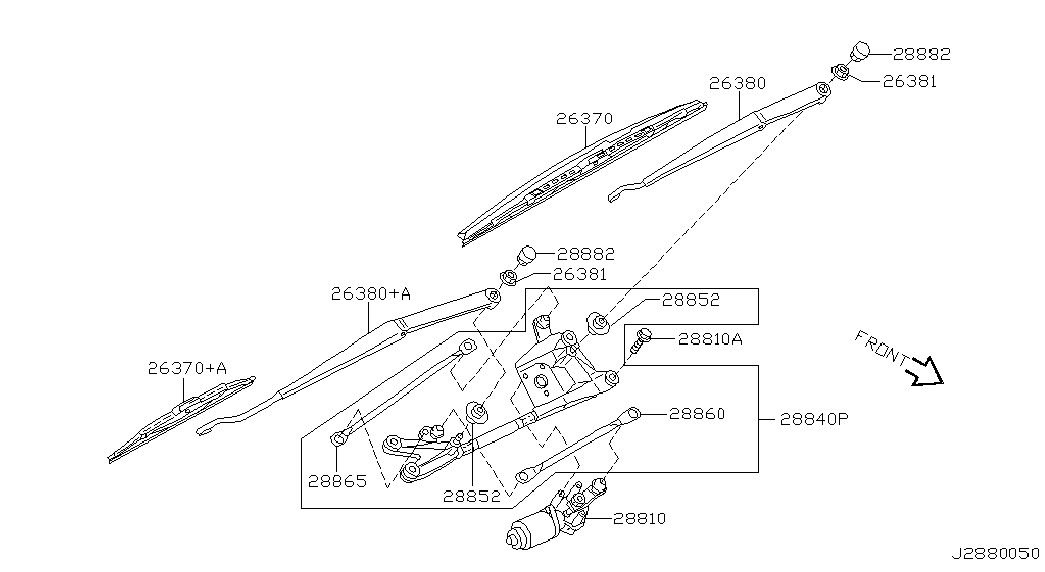 NISSAN 28890-EQ310 - Stikla tīrītāja slotiņa ps1.lv