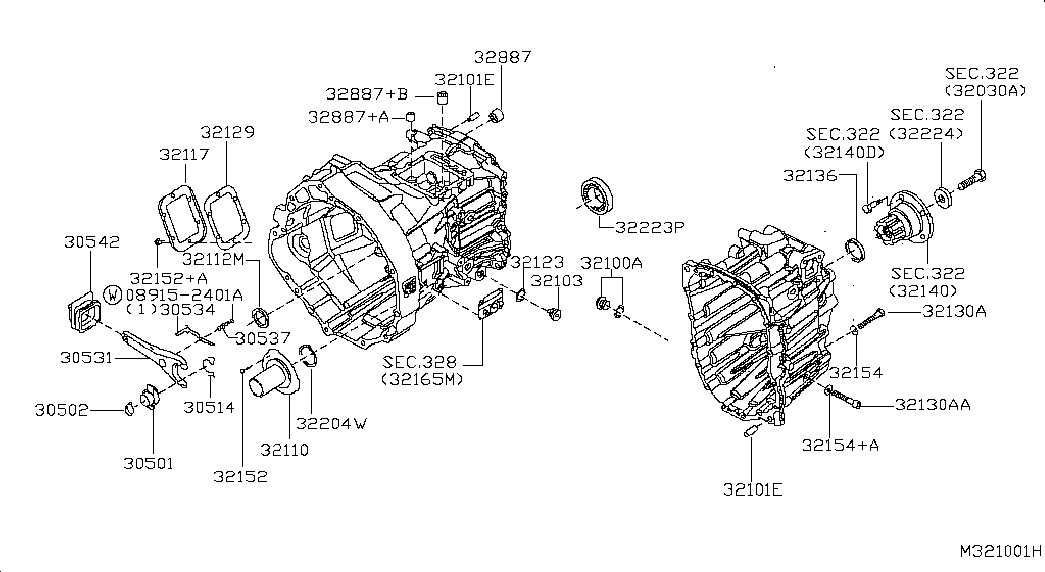 NISSAN 32136MB90A - Vārpstas blīvgredzens, Palīgpievads ps1.lv