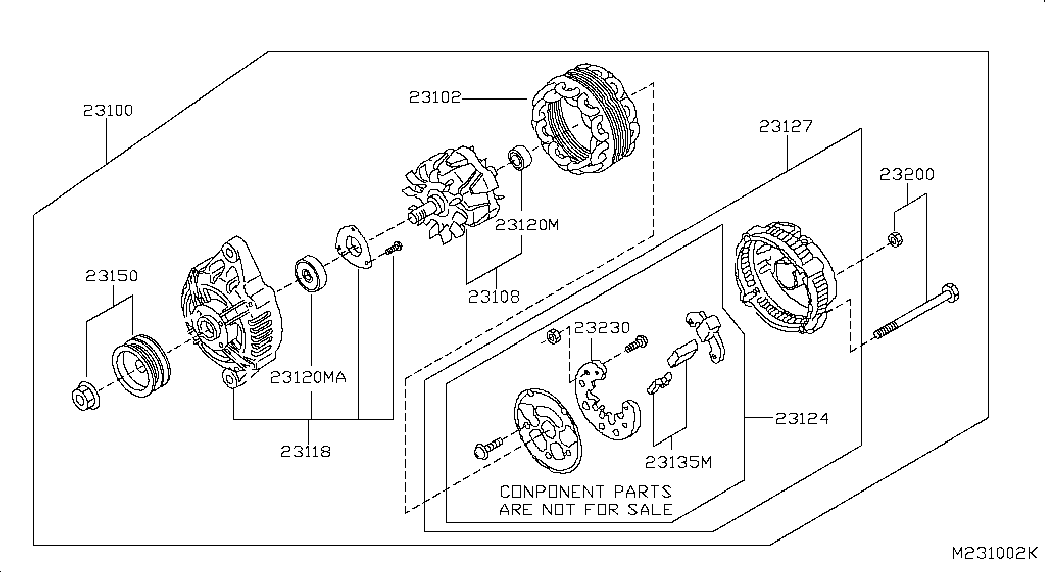 NISSAN 23150-2W20A - Piedziņas skriemelis, Ģenerators ps1.lv