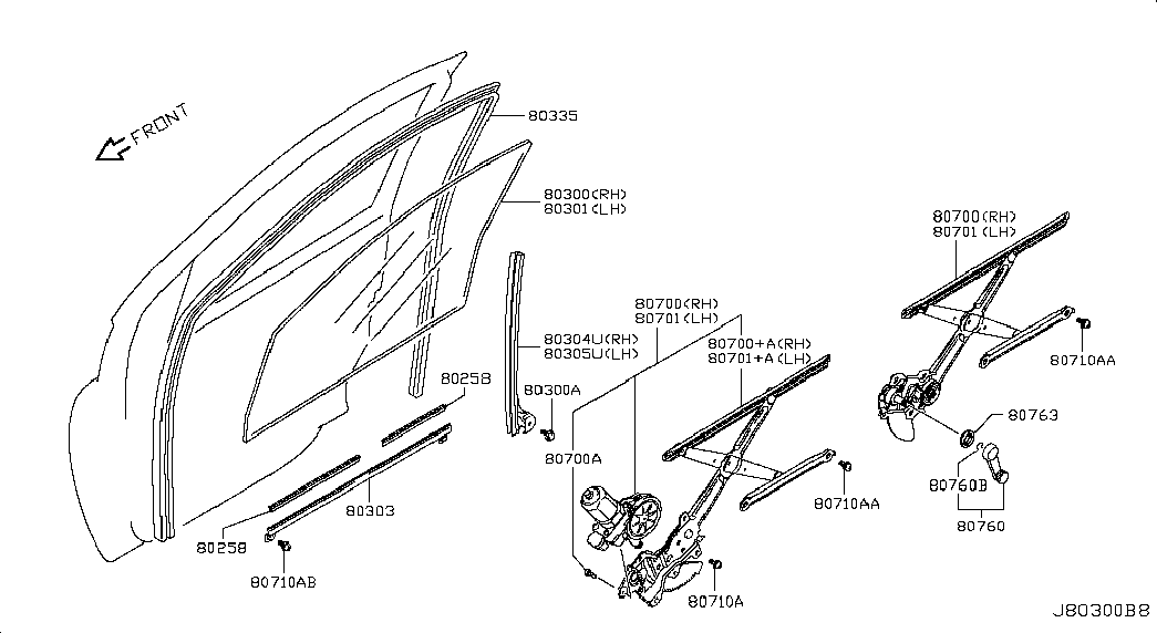 Suzuki 807004A00C - Stikla pacelšanas mehānisms ps1.lv