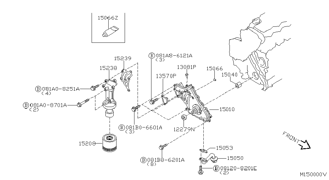 NISSAN 15208-BN300 - Eļļas filtrs ps1.lv