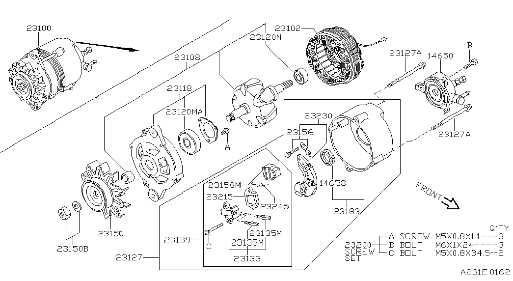 NISSAN 2321554A00 - Ģeneratora sprieguma regulators ps1.lv