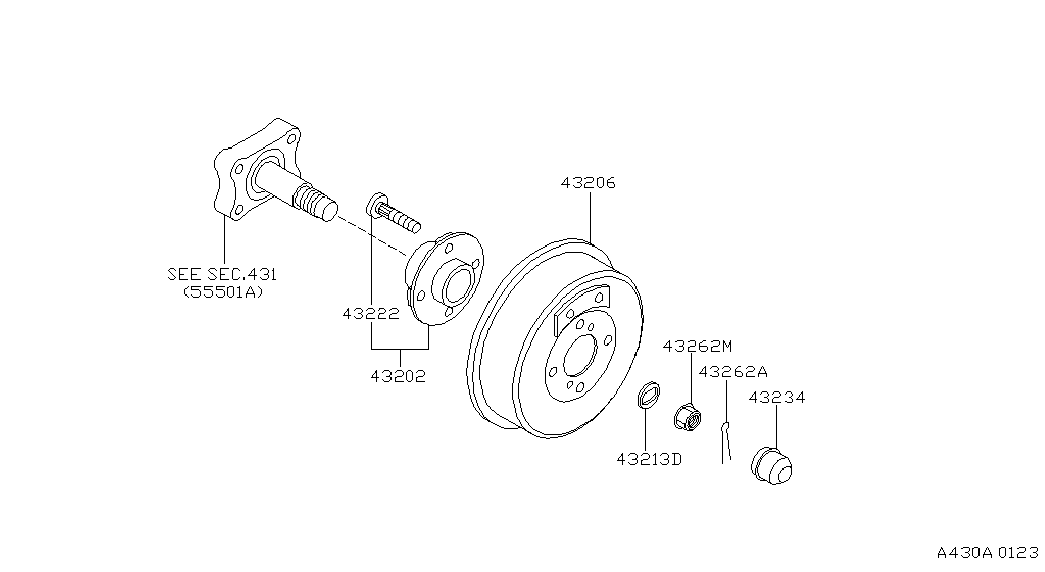 NISSAN 43200-73R05 - Riteņa rumbas gultņa komplekts ps1.lv