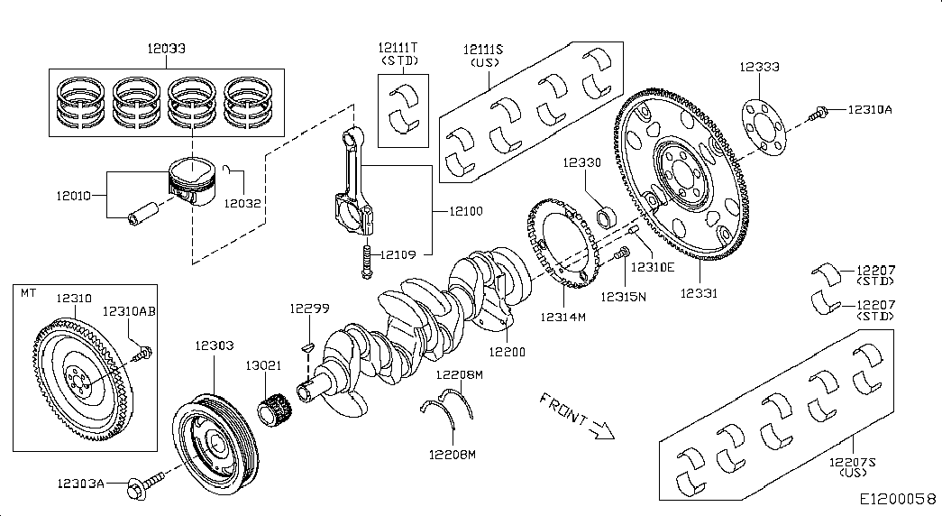 NISSAN 13021-CK82A - Sadales vārpstas piedziņas ķēdes komplekts ps1.lv