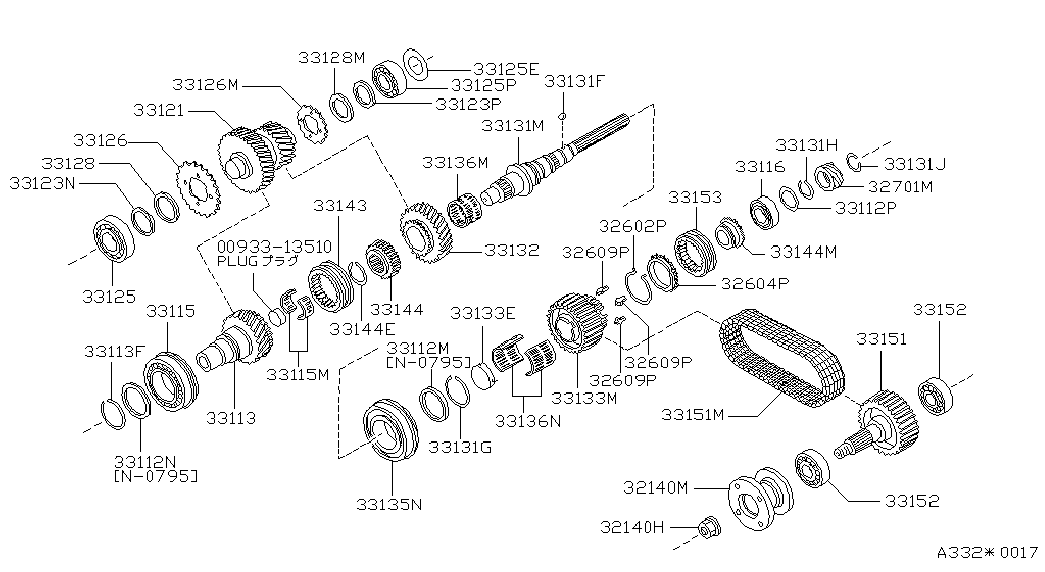 NISSAN 33119-33G00 - Riteņa rumbas gultnis ps1.lv