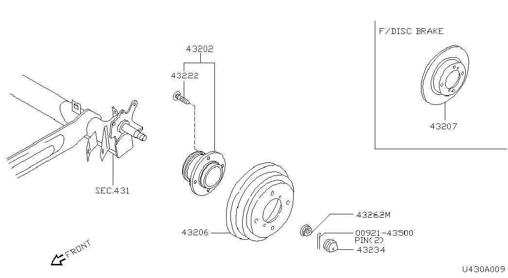 NISSAN 43200-2F000 - Riteņa rumbas gultņa komplekts ps1.lv