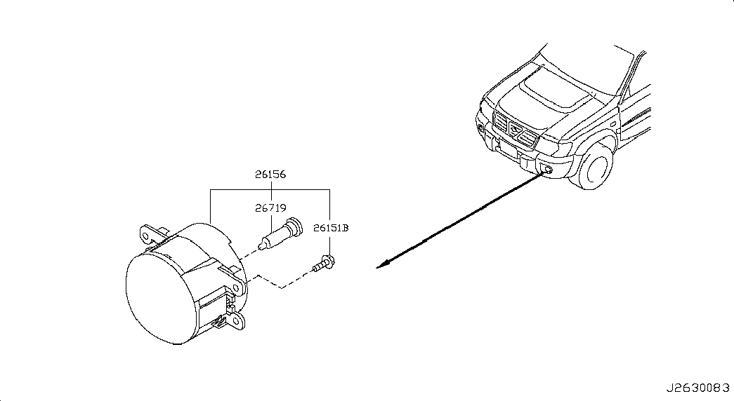 NISSAN 26150-VD30A - Miglas lukturis ps1.lv