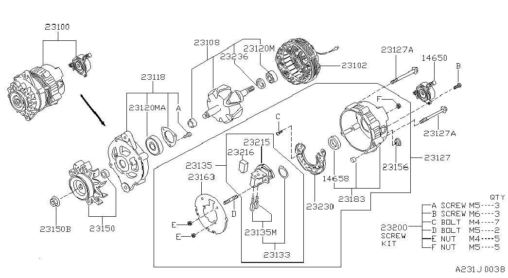 Infiniti 23100-0E400 - Ģenerators ps1.lv