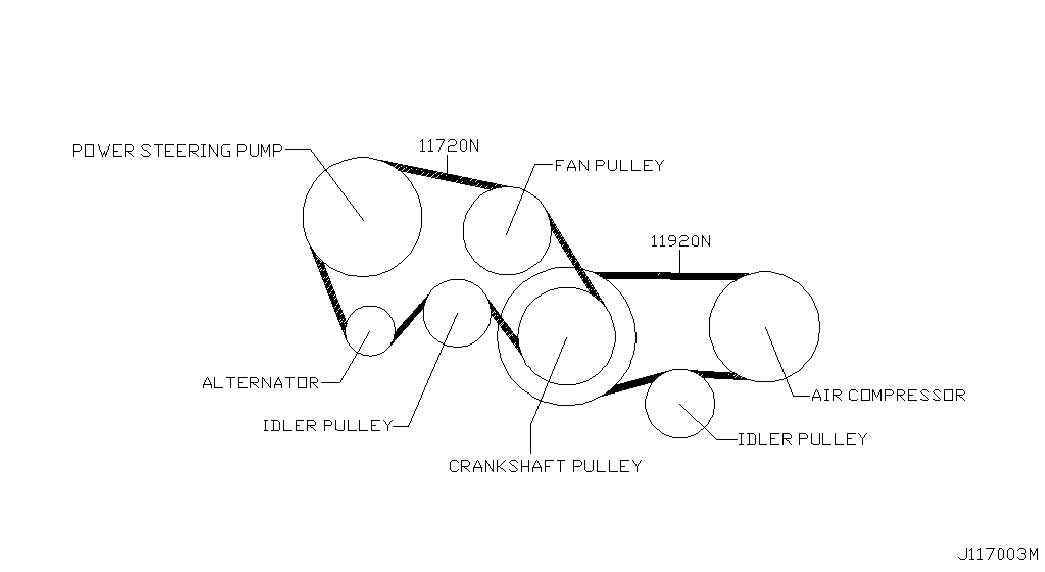 NISSAN 11720-4P101 - Ķīļrievu siksna ps1.lv