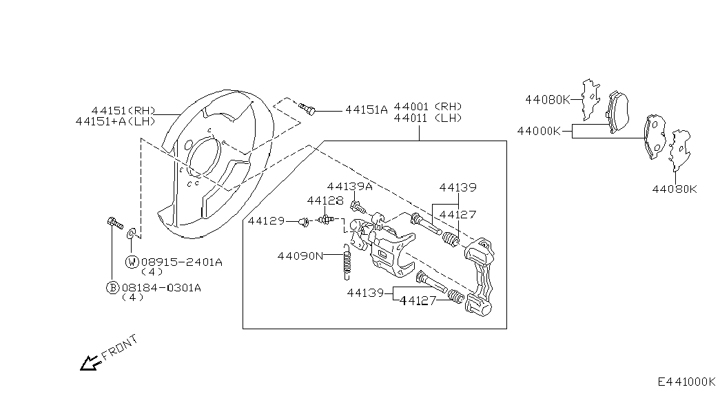 NISSAN 44011BM40A - Bremžu suports ps1.lv