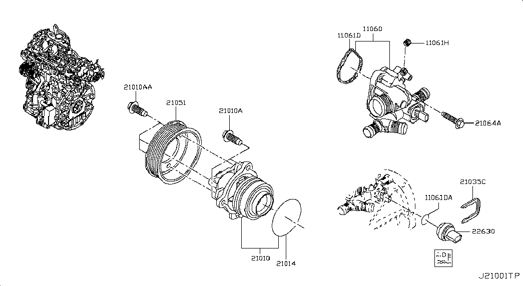 NISSAN 11072-00Q0C - Blīve, Termostats ps1.lv