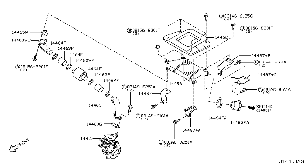 NISSAN 14411ES60A* - Kompresors, Turbopūte ps1.lv