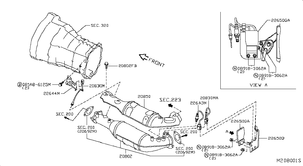 NISSAN 226A3ES60A - Lambda zonde ps1.lv