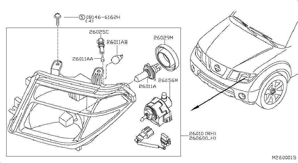 NISSAN 26294EB00A - Kvēlspuldze, Miglas lukturis ps1.lv