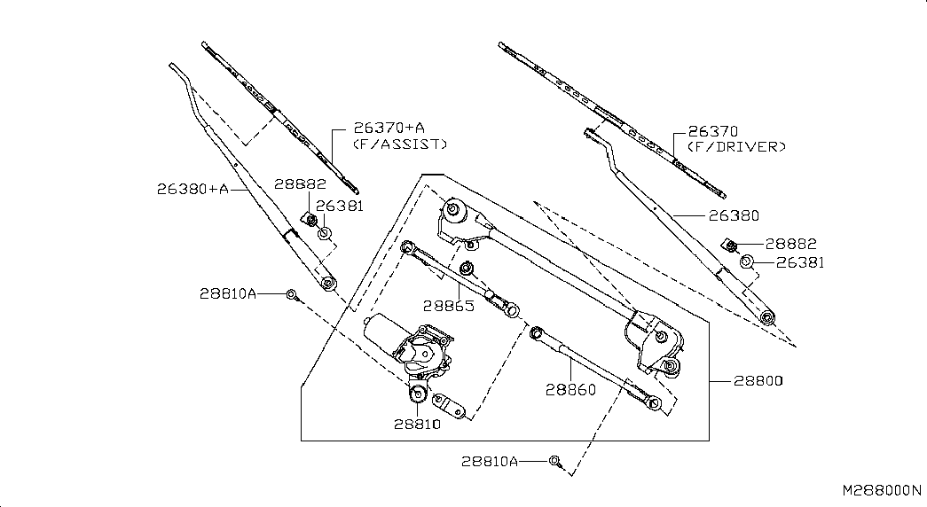 NISSAN 288904X11A - Stikla tīrītāja slotiņa ps1.lv