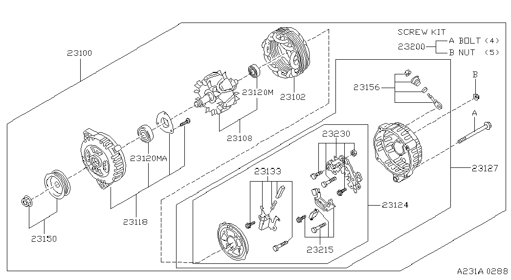 Mitsubishi 2310031U00 - Ģenerators ps1.lv