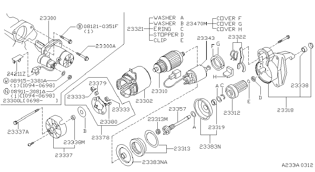 NISSAN 23300-31U00 - Starteris ps1.lv