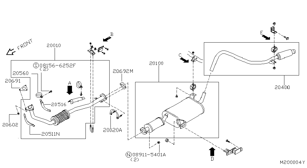 NISSAN 206920F005 - Blīve, Izplūdes caurule ps1.lv