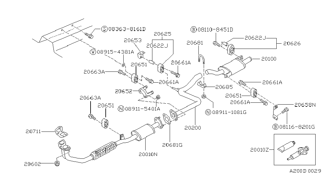 NISSAN 2065070A10 - Bukse, Stabilizators ps1.lv