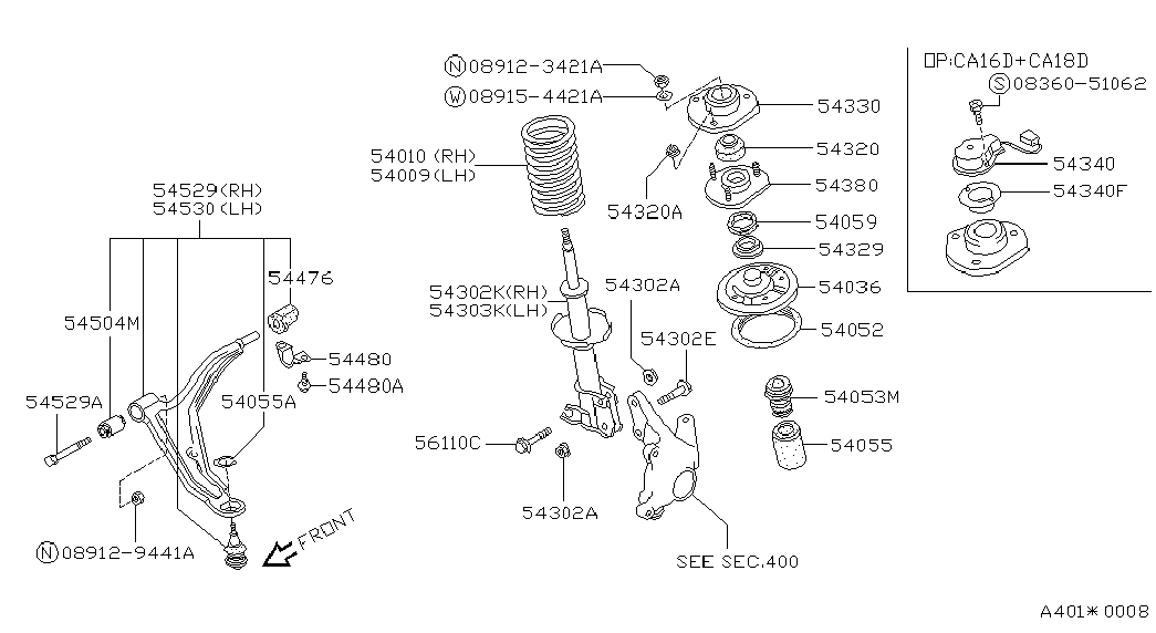 NISSAN 54303-53A25 - Amortizators ps1.lv