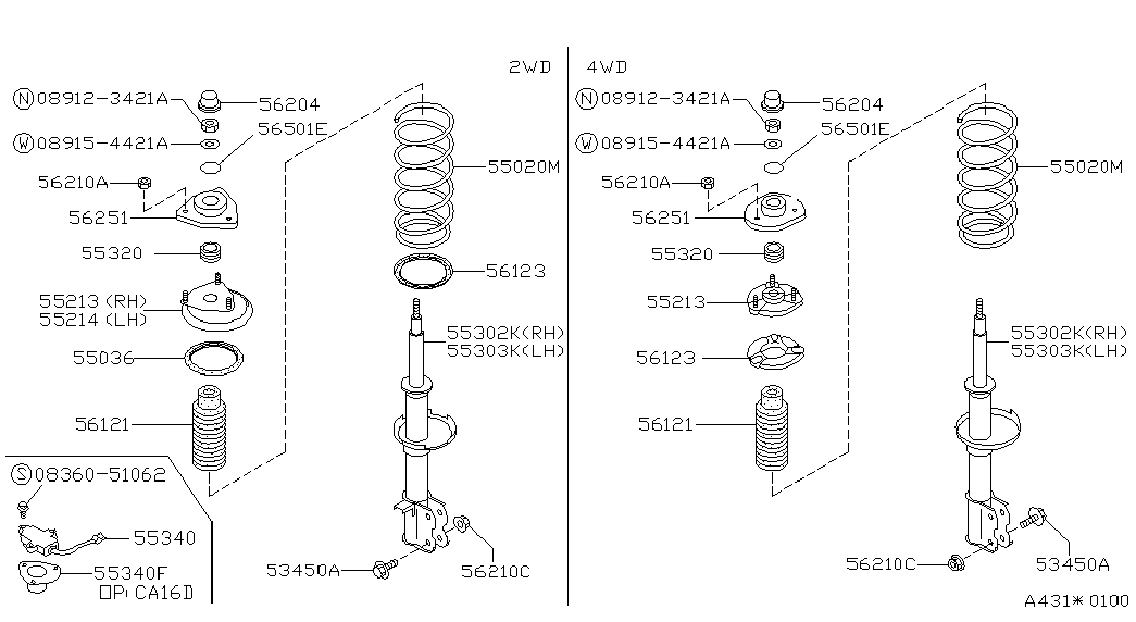 NISSAN 5530250A29 - Amortizators ps1.lv