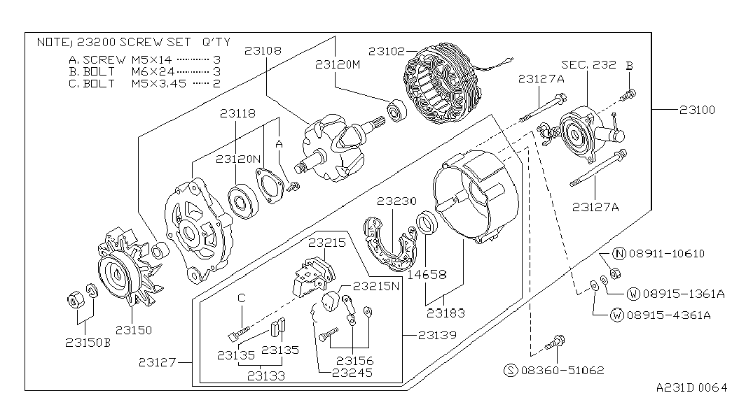 NISSAN 23100-54A02 - Ģenerators ps1.lv