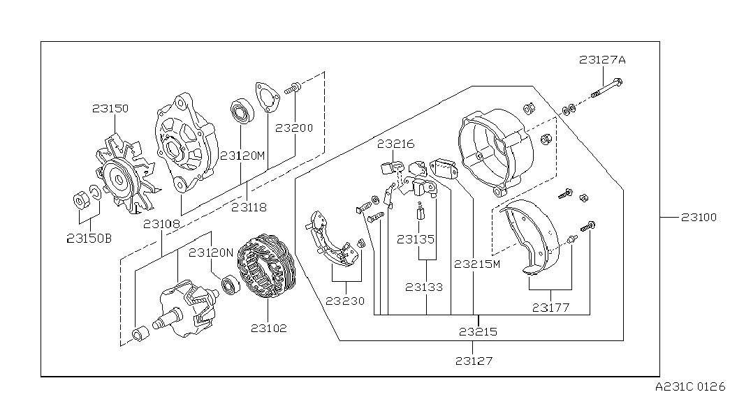 NISSAN 2310012G00 - Ģenerators ps1.lv