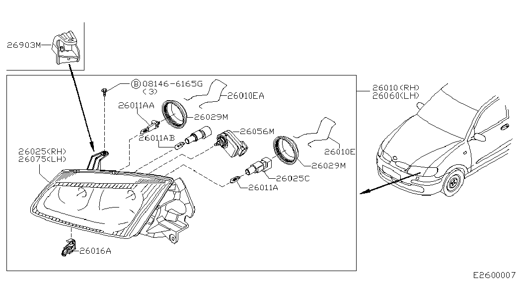 NISSAN 26056BM410 - Regulējošais elements, Lukturu augstuma regulēšana ps1.lv