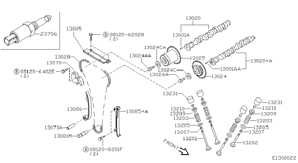 NISSAN 130284M502 - Sadales vārpstas piedziņas ķēde ps1.lv