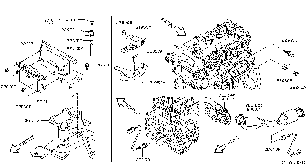 NISSAN 226A0-1KC0A - Lambda zonde ps1.lv