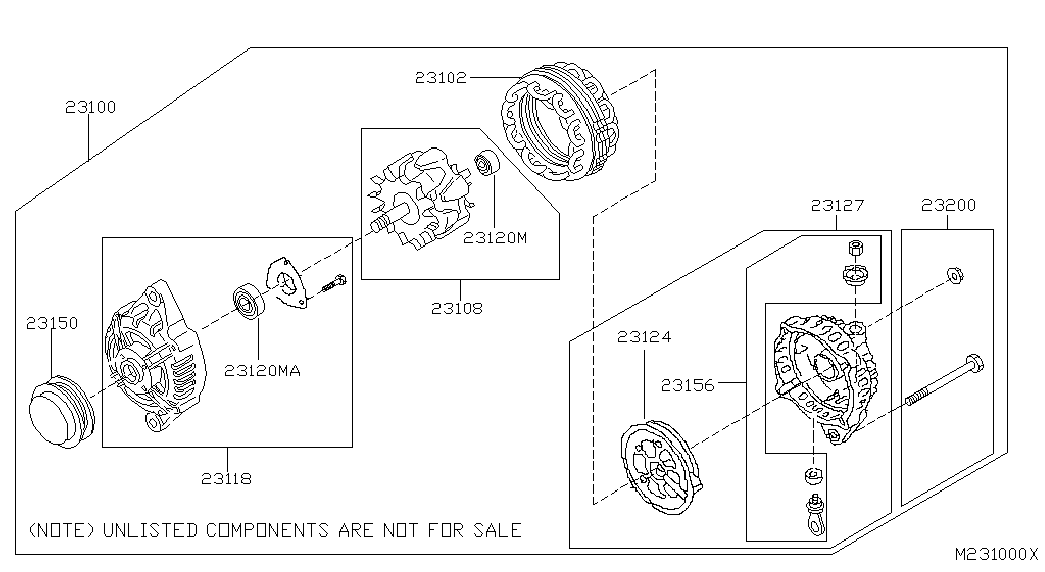 NISSAN 23150-2W200 - Piedziņas skriemelis, Ģenerators ps1.lv