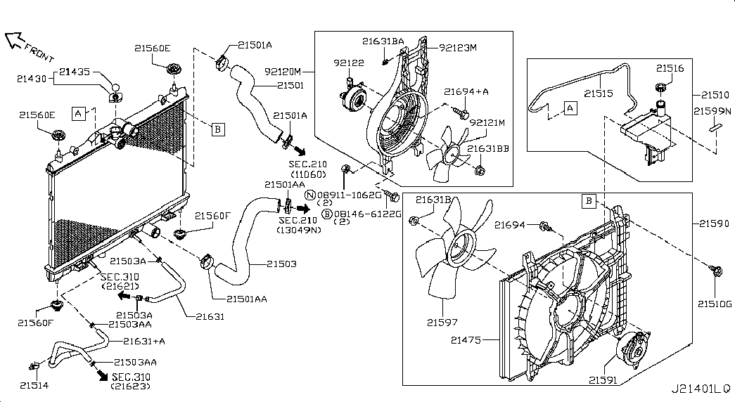 Infiniti 21430-01F02 - Vāciņš, Radiators ps1.lv