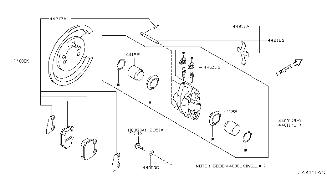 Subaru D40F0CD026 - Bremžu uzliku kompl., Disku bremzes ps1.lv