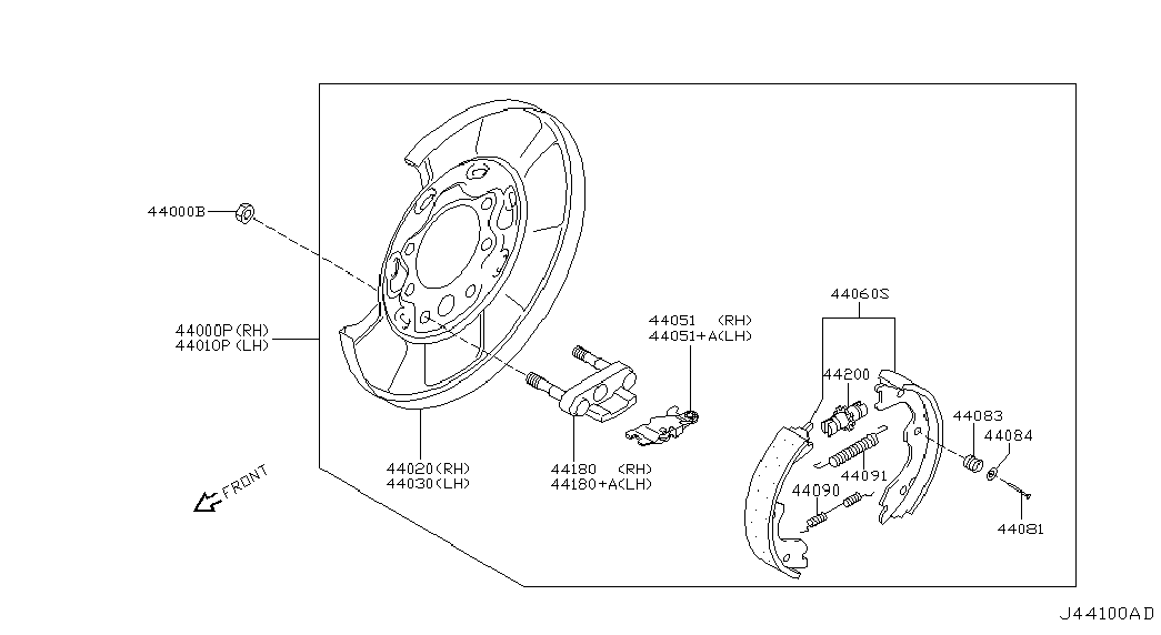 NISSAN D40F0AR025 - Bremžu loku kompl., Stāvbremze ps1.lv