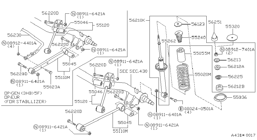 NISSAN 56203-04B25 - Amortizators ps1.lv