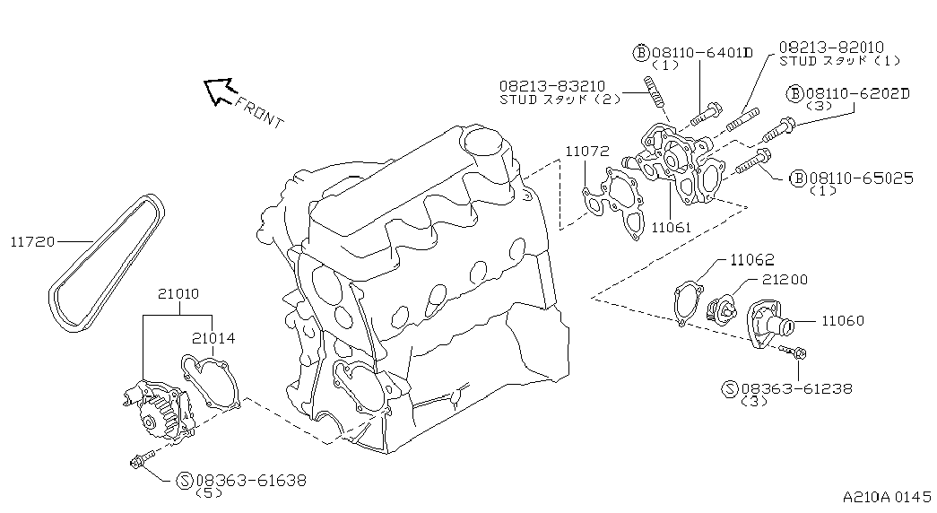 NISSAN 21200-01B00 - Termostats, Dzesēšanas šķidrums ps1.lv