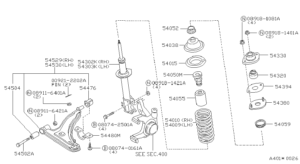 NISSAN 08911-6401A - Uzgrieznis ps1.lv