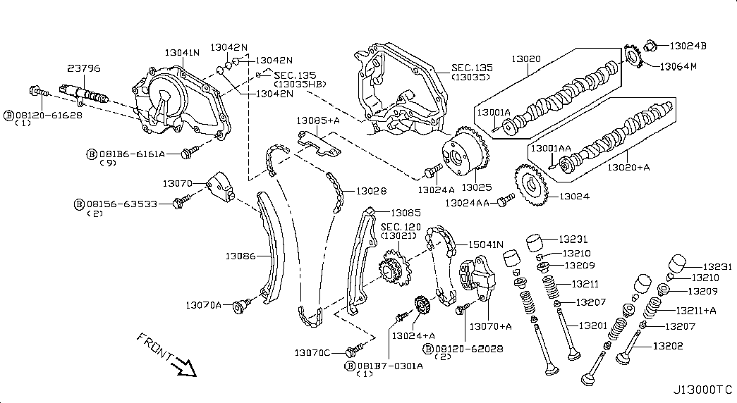 NISSAN 13091-6N20A - Sadales vārpstas piedziņas ķēdes komplekts ps1.lv