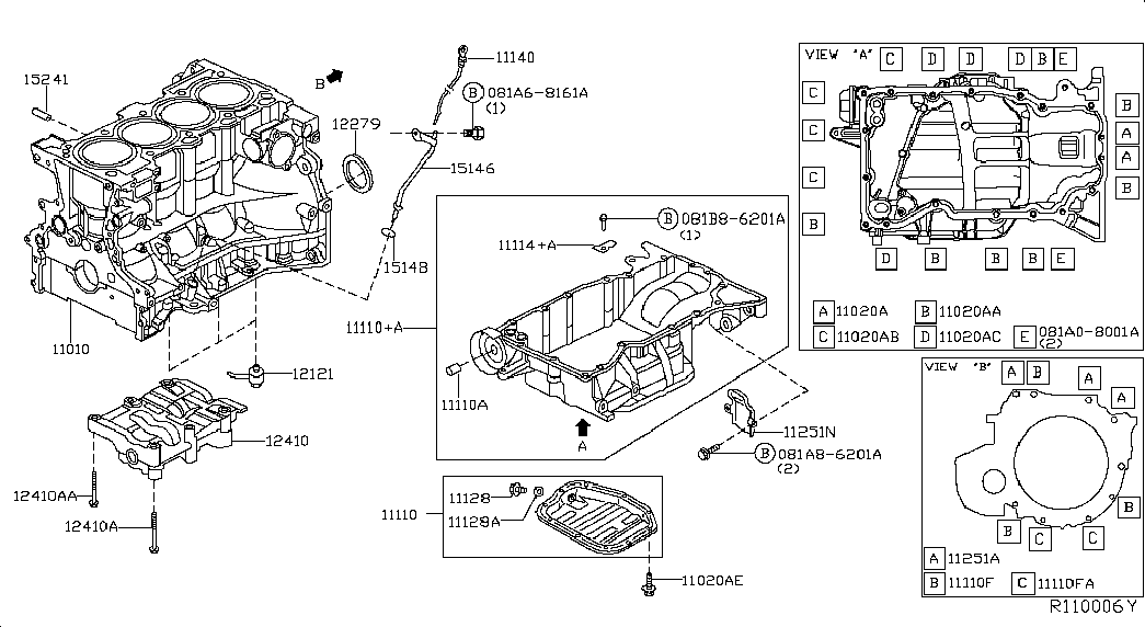 NISSAN 11128-01M0B - Korķis, Eļļas vācele ps1.lv