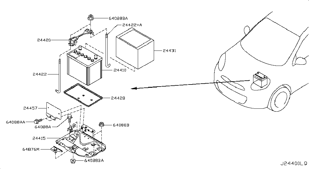 NISSAN 244101HD1B - BATTERY ps1.lv