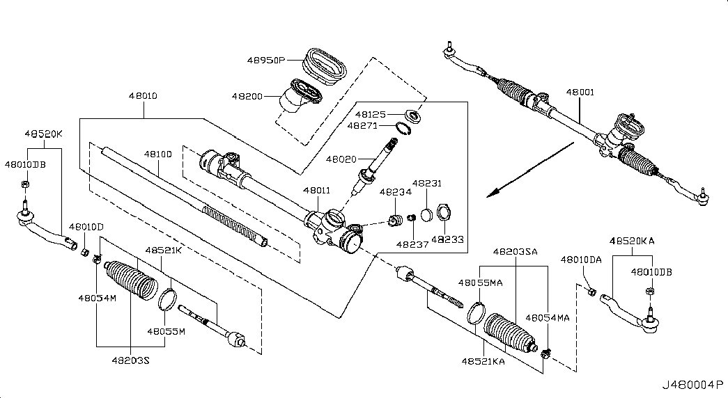 Datsun D8203-1HA0A - Putekļusargu komplekts, Stūres iekārta ps1.lv