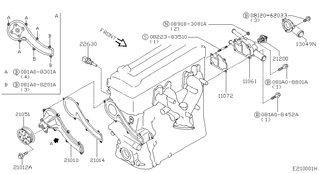 Infiniti 21010-9F605 - Ūdenssūknis ps1.lv