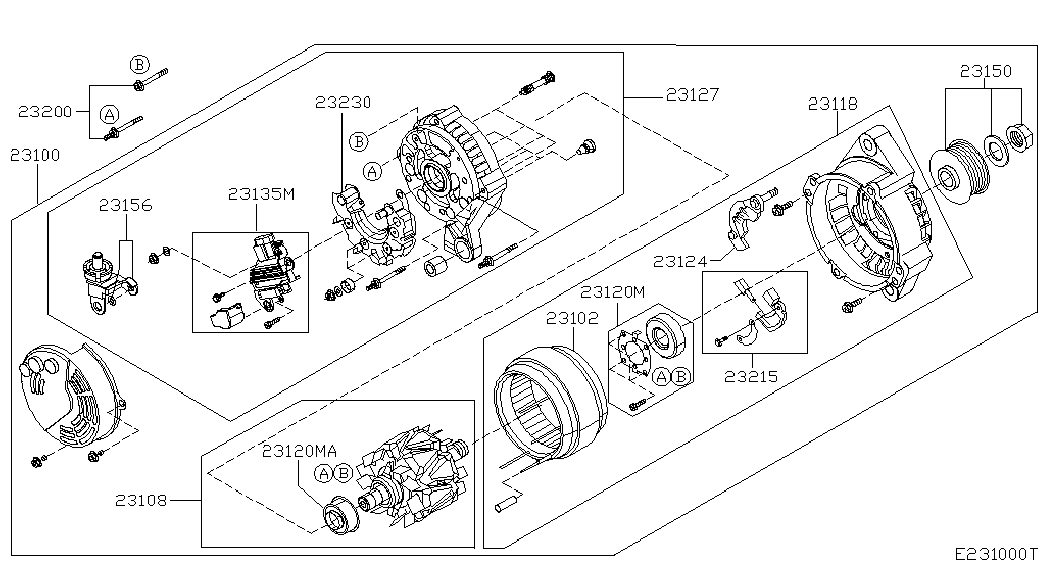 NISSAN 23142-31U00 - Ogļu sukas, Ģenerators ps1.lv