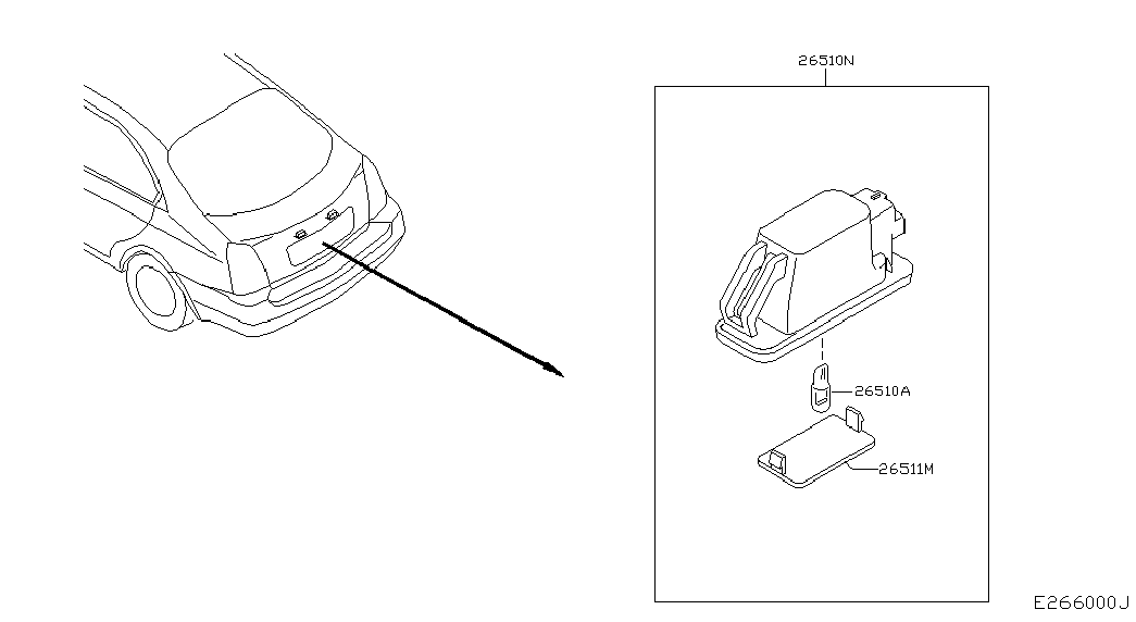 VW 26510AU300 - Numurzīmes apgaismojuma lukturis ps1.lv