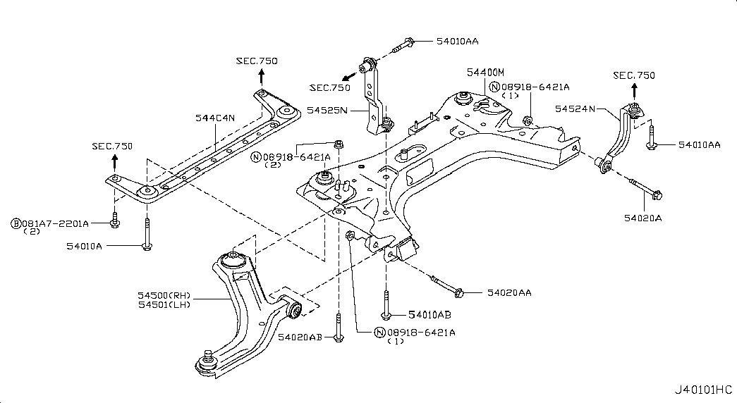 Hyundai 54500-1JY0A - Piekare, Šķērssvira ps1.lv