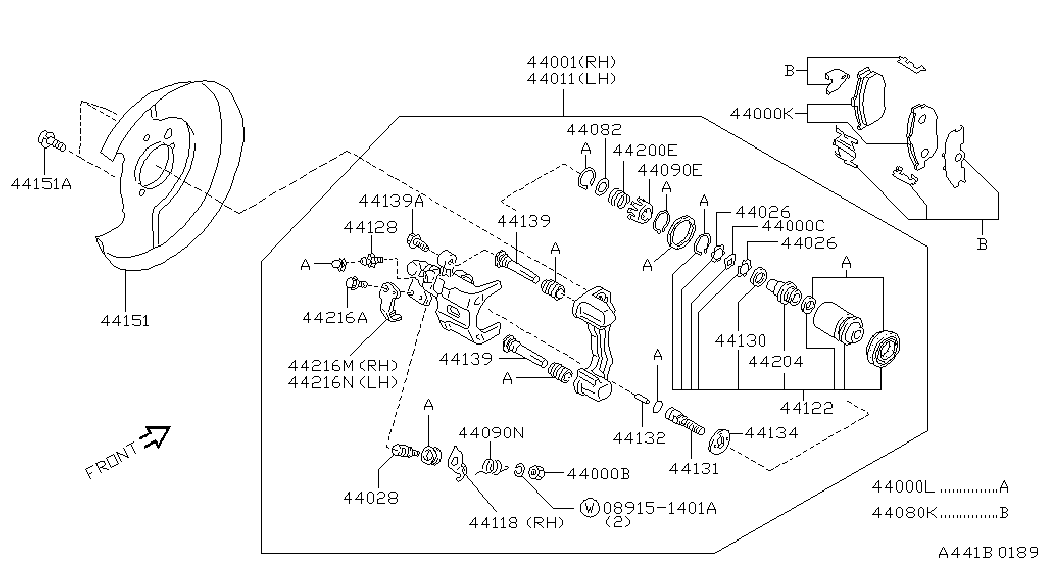 Infiniti 440600N690 - Bremžu uzliku kompl., Disku bremzes ps1.lv