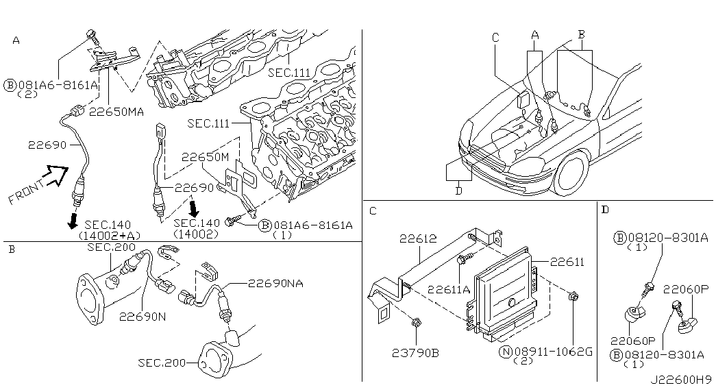 Infiniti 22693 7Y020 - Lambda zonde ps1.lv